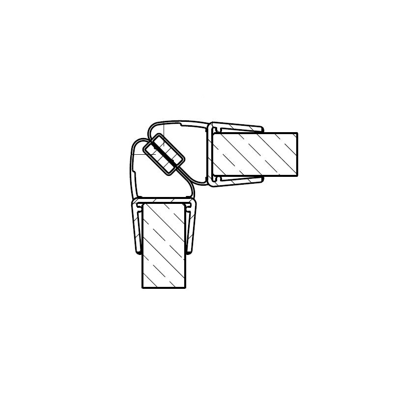 2er Set REHAU Magnetprofil 90°, 6 - 8 mm